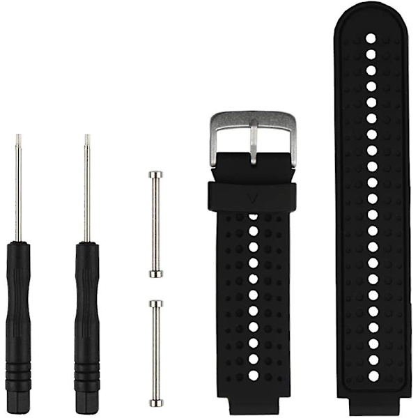Udskiftningsrem til smart armbåndsur til Garmin Forerunner 220/230/235/620/630/735xt/235 Lite Black-Black