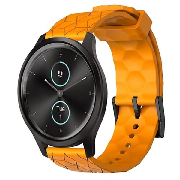 Garminmove Style 20 mm jalkapallokuvioidulle yksiväriselle watch Yellow