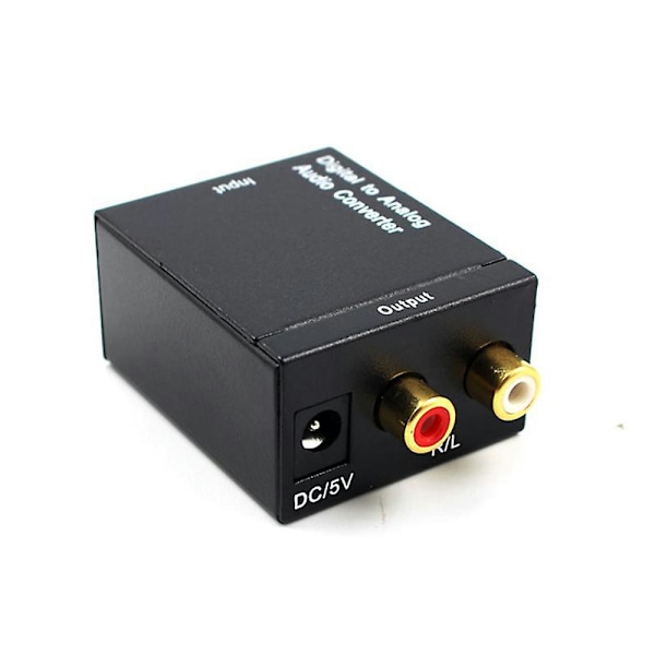 Optisk koaxial Toslink digital till analog ljudkonverteradapter Rca L/r 3,5 mm