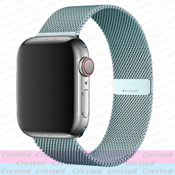 Milanese silmukkahihna Apple Watch Ultra Band 44mm 40mm 45mm 41mm 49mm 42mm 38mm 44mm Correa rannekoru Iwatch Series 3 6 Se 7 8 Tourquise 42mm 44mm 45mm 49mm