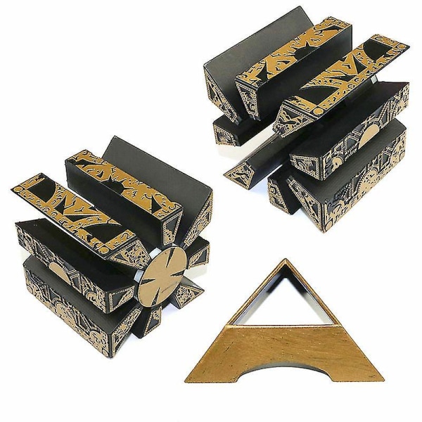 1:1 Hellraiser Cube Puzzle Box Rörlig Lament Terror Film Serie Pussel Box Cube Fullt funktionell Pinhead Prop Model Figur Leksak