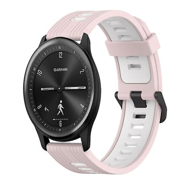 Garmin Vivomove Sport 20 mm pystykuvioinen kaksivärinen watch Pink-White