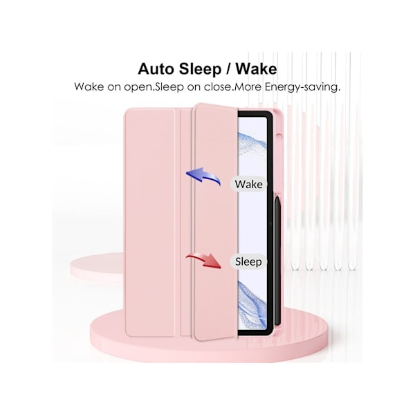 Etui til Samsung Galaxy Tab A9 Plus Akryl Nettbrett Beskyttelsesdeksel Rosa