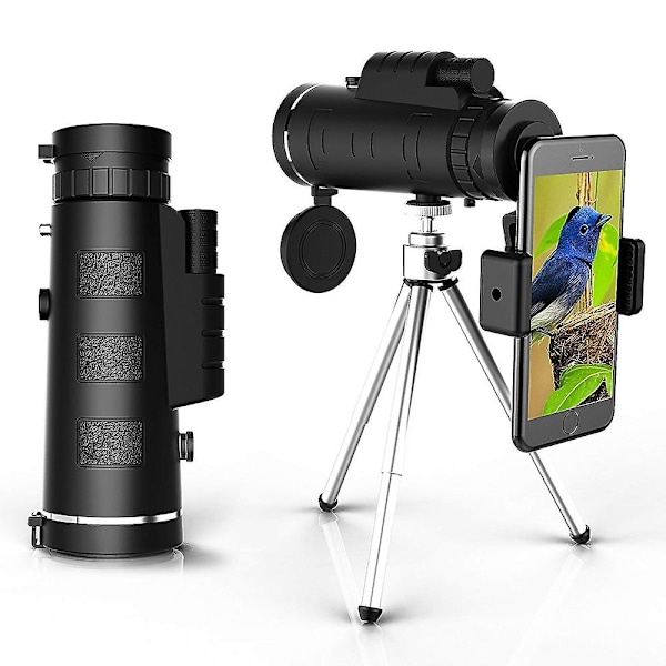 Monokulär Teleskop Jakt Camping Resor Vatten Spaning Fiske Utomhus Vandring Smartphone Adapter Kamera Stativ Viktig Telefon Scope Bra Ljus Ni