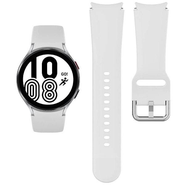 Silikonrem for Samsung Galaxy Watch 5/4 44mm 40mm Galaxy4 Classic 46mm 42mm Sportklokkereim Armbånd Galaxy Watch 5 Pro 45mm white watch 5 4 44mm 40mm