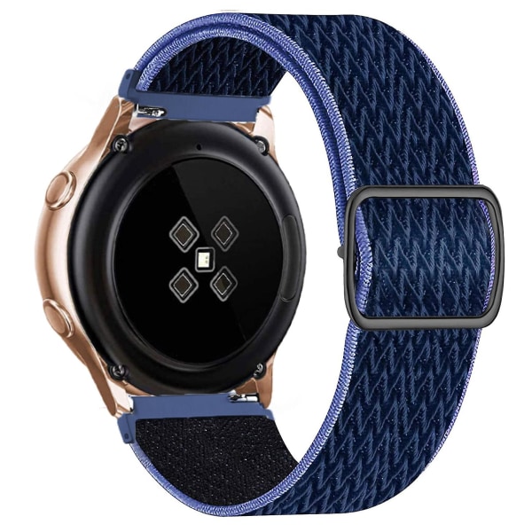 20 mm 22 mm band för Samsung Galaxy Watch 4/classic/3/5/ pro/active 2 Gear S3 Elastisk nylon Huawei Watch Gt 2 2e 3 Pro Strap two-color blue 22mm