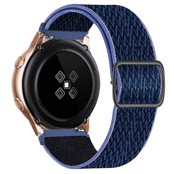 20 mm 22 mm bånd til Samsung Galaxy Watch 4/classic/3/5/pro/active 2 Gear S3 Elastic Nylon Loop Huawei Watch Gt 2 2e 3 Pro Strap two-color blue 22mm