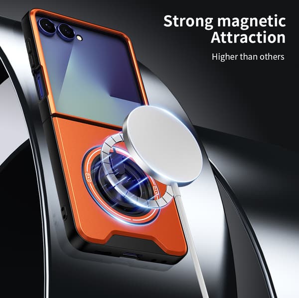 Etui til Samsung Galaxy Z Flip8, fallsikkert med ringholder Black