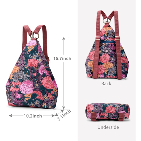 Premium-reppu naisille. Bohemian-tyylinen reppu