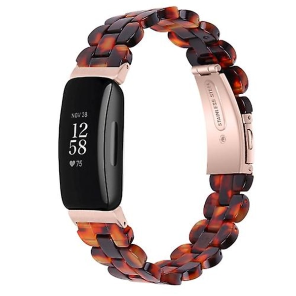 För Fitbit Inspire 2 / Inspire Oval Resin Watch Band Tortoiseshell