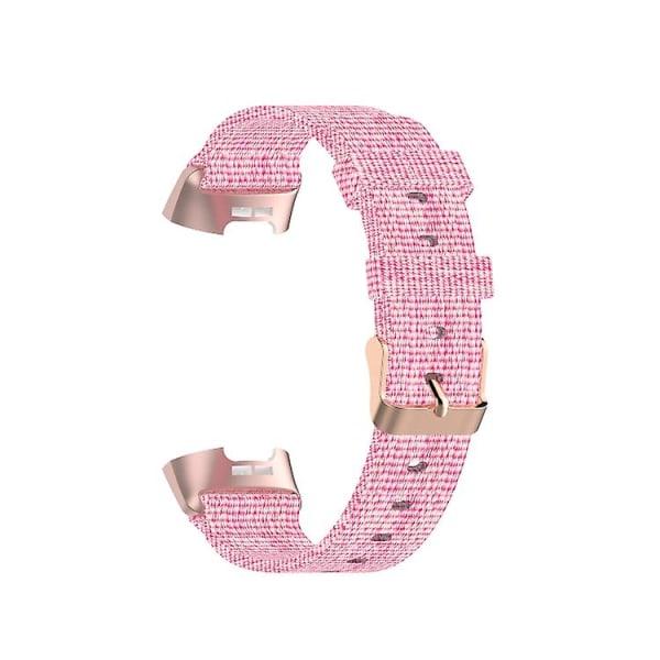 För Fitbit Charge 4 / Charge 3 / Charge3 Se Flätat nylon watch Plasthuvud Pink