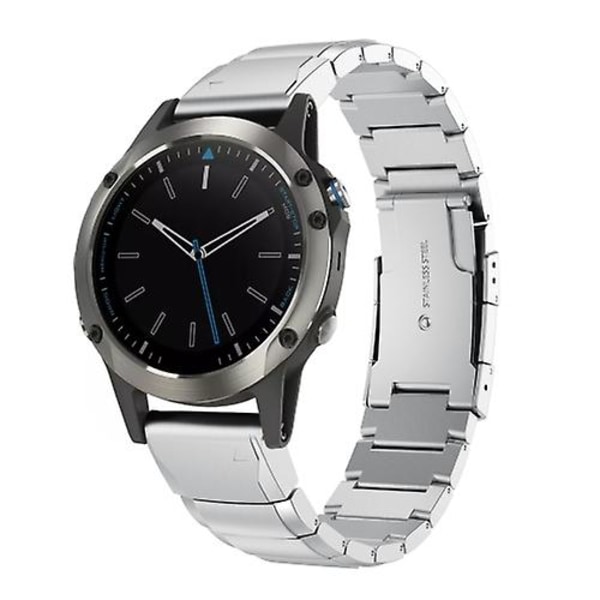 Til Garmin Quatix 5 22mm Tortoise Shell rustfrit stål urbånd