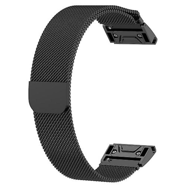 Til Garmin Fenix ​​6 / Fenix ​​7 Milanese urbånd Black