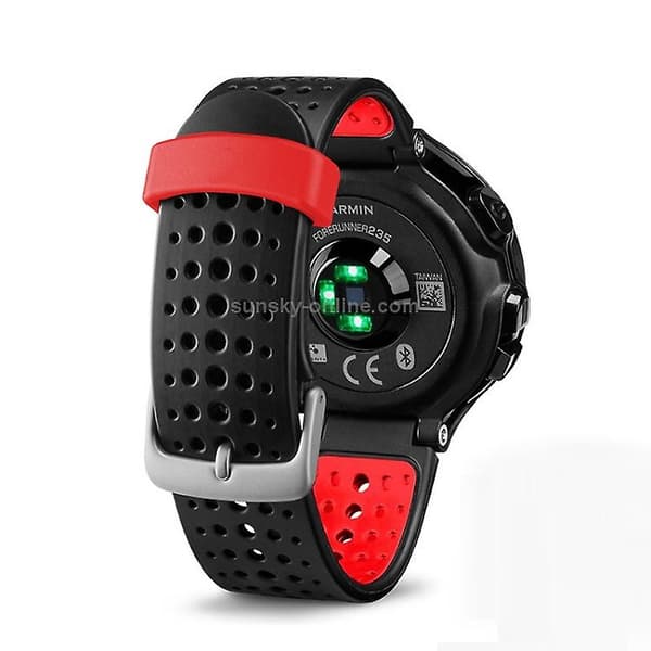 Til Garmin Forerunner 235 tofarvet urrem Black Red