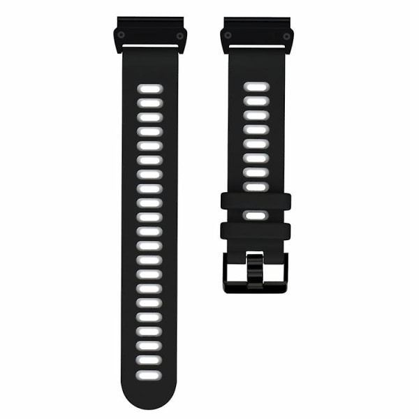 For Garmin Fenix ​​7x tofarget silikon klokkerem Black Grey