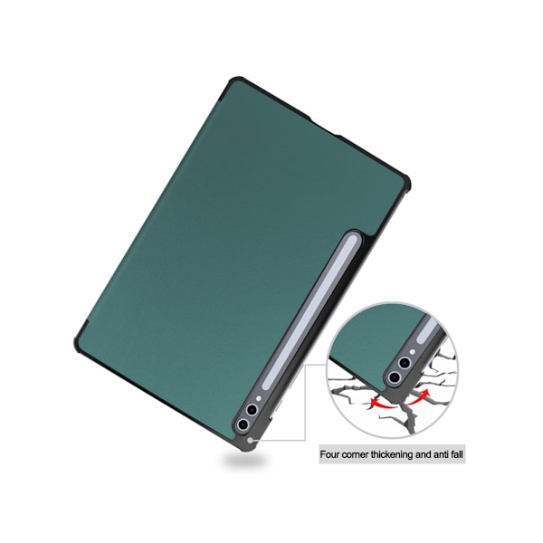 Deksel for Samsung Galaxy Tab S9fe Plus 12.4 Grønn
