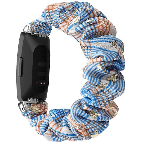 Fitbit Inspire 2 Bandin/inspire Hr Bandin/inspiren kanssa yhteensopivat Scrunchies Rhombus Stars Large