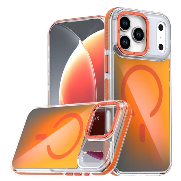 Etui til iPhone 17 Pro, Gradient beskyttelsesetui, oransje