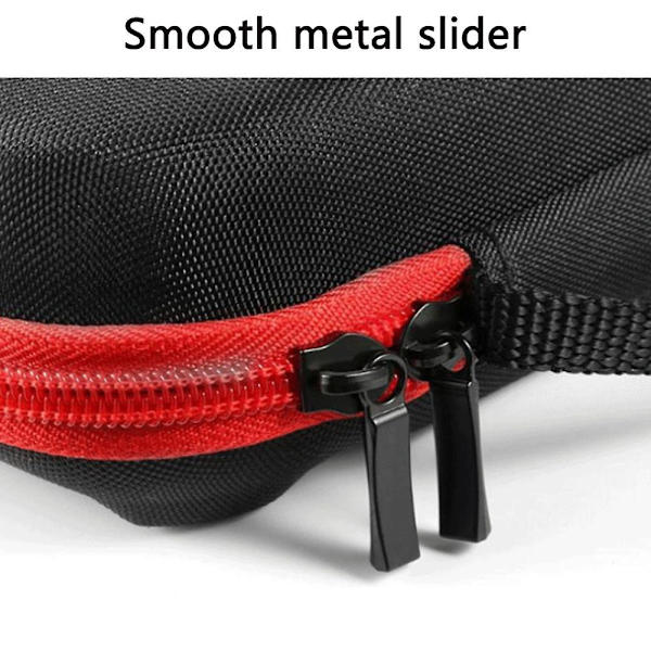 Fyrhörnsskyddsväska för spelmaskin Förvaringsväska Skyddande hårt skal Resväska Bärväska För Gamepad Switch Konsoltillbehör Red zipper