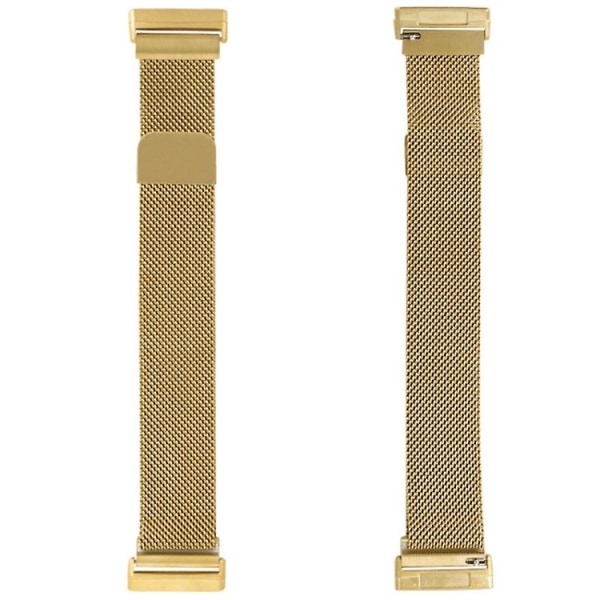 For Fitbit Versa 4 / Versa 3 20 mm Milanese Magnetic Metal Split Split Watch Band Gold