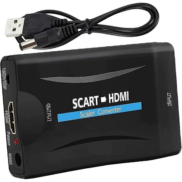 Scart til HDMI-omformer Scart til HDMI-adapter Scart til HDMI-lydvideo Støtte Hd 720