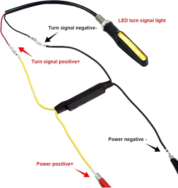 Pakke med 2 Motorcykel Lastmodstande til LED Blinklys