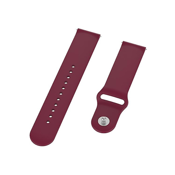 För Garmin Vivomove 3s / 4s 18 mm omvänt spänne silikon watch Wine Red