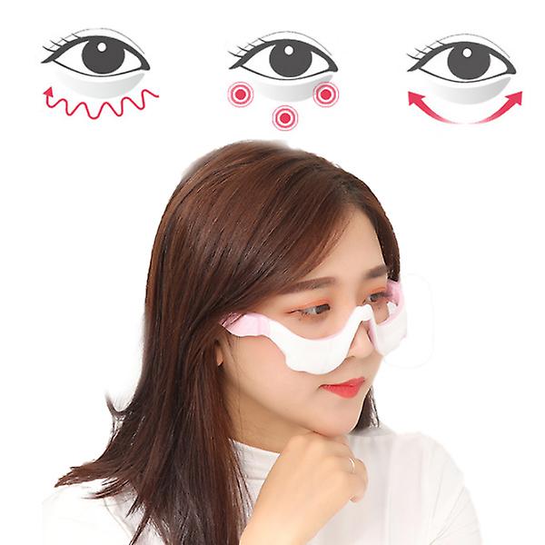 Elektrisk øjenmassager Anti-rynkevarmeterapi Massageværktøj Smertelindring Rynkefjernelse Skønhedsinstrument Pink
