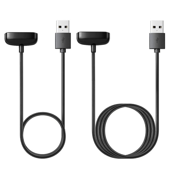 Oplader kompatibel til Fitbit Charge 5, erstatnings usb-opladeradapter Ladeledning Opladningskabel til Charge5 Advanced Fitness & Health Tracker (2-pc. 2 Pack