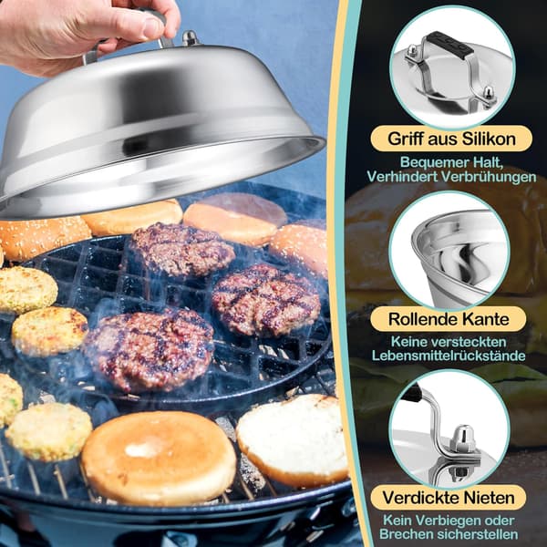 Burgerklokker i Rustfrit Stål - Sæt af 2