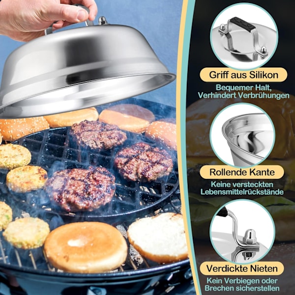 Burgerklokker i rustfritt stål - Sett med 2