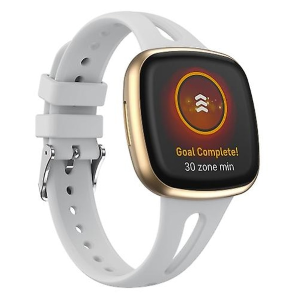 Til Fitbit Versa 3/4 Vanddråbe slankt silikone urbånd Grey