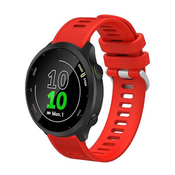 Til Garmin Venu Sq 20mm Silikone Twill urbånd Red