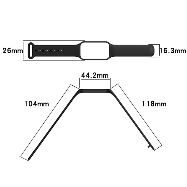 Silikonarmband för Xiaomi Band 8 Active/Redmi Band 2 Smartwatch (Midnattsblå)
