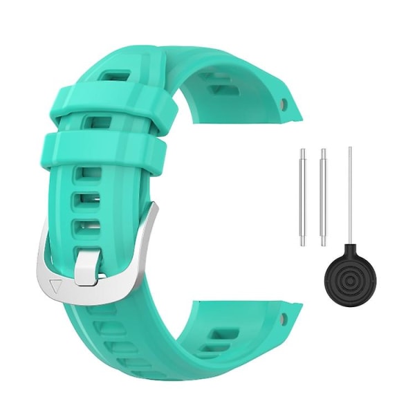 Til Garmin Instinct 2s Silikone rustfrit stål spændeurrem Lake Green