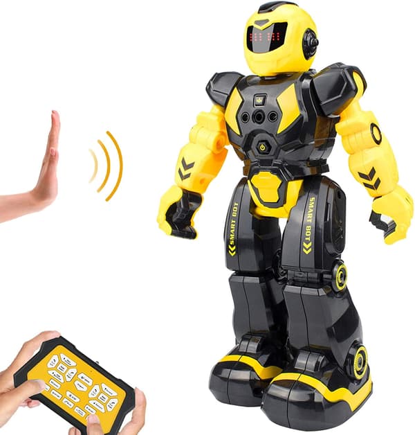 Intelligent programmerbar robot med infrarød kontroller, dans, sang, smart gestussensing