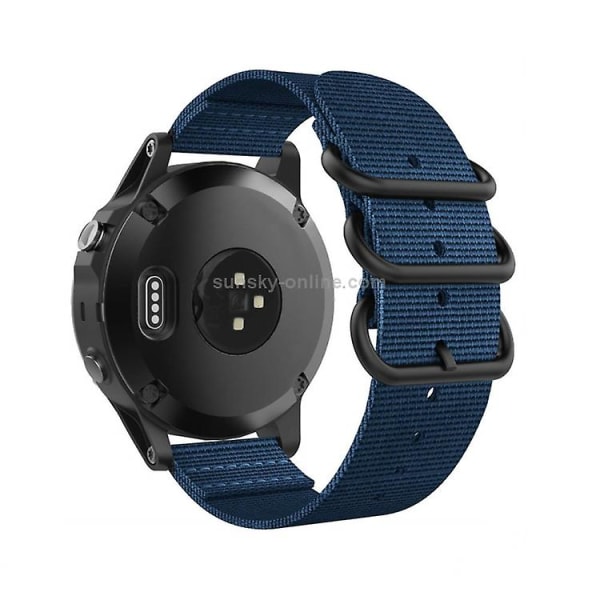 Til Garmin Fenix ​​5s 20mm 3-ringet nylonurrem Mazarine