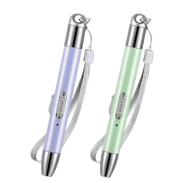 2 st 5D Diamantmålning Penna Diamantmålning Verktyg LED Punkt Borr Tillbehör