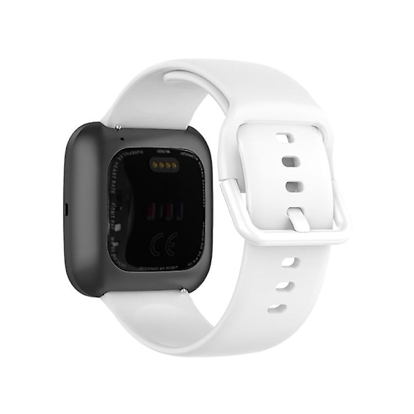 23 mm farvespænde silikone armbåndsurrem til Fitbit Versa 2 / Versa Lite / Blaze White
