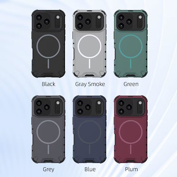 Etui til iPhone 17 Pro Max, varmeavledning og fallsikkert, blått