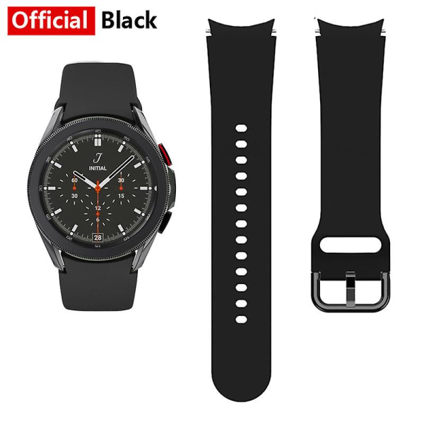 Silikonrem for Samsung Galaxy Watch 5/4 44mm 40mm Galaxy4 Classic 46mm 42mm Sportklokkereim Armbånd Galaxy Watch 5 Pro 45mm official Black watch 5 pro 45mm