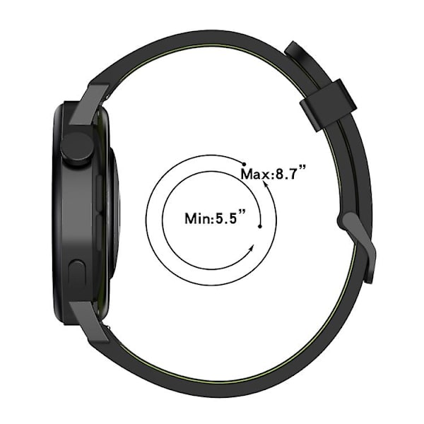 Garmin Forerunner 158 20 mm pystykuvioiselle kaksiväriselle watch Black-Grey