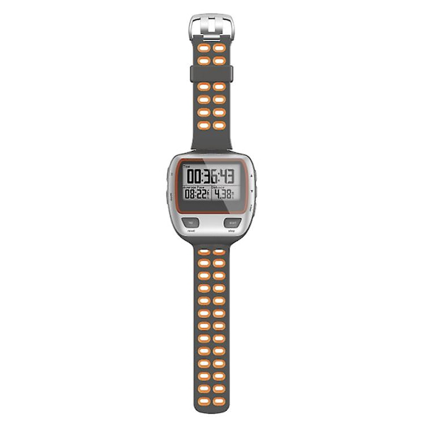 Til Garmin Forerunner 310xt tofarvet silikoneurrem Grey Orange