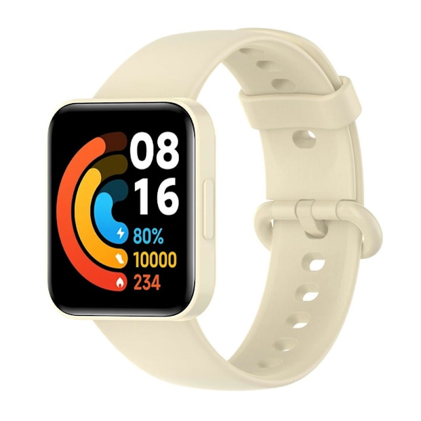 Silikoniranneke Xiaomi Redmi Watch 2:lle Ivory White