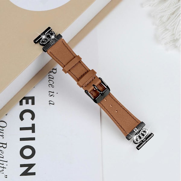 Svart läderklockarmband för Huawei Watch 2/gt 2 42mm / Gt 3 42mm Brown