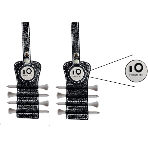 Golf Tee Holder Værdipakke med Boldmarkør (2-pak)