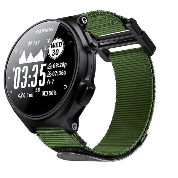 Garmin Forerunner 735xt koukku- ja silmukkakiinnittimeen nylon watch Army Green