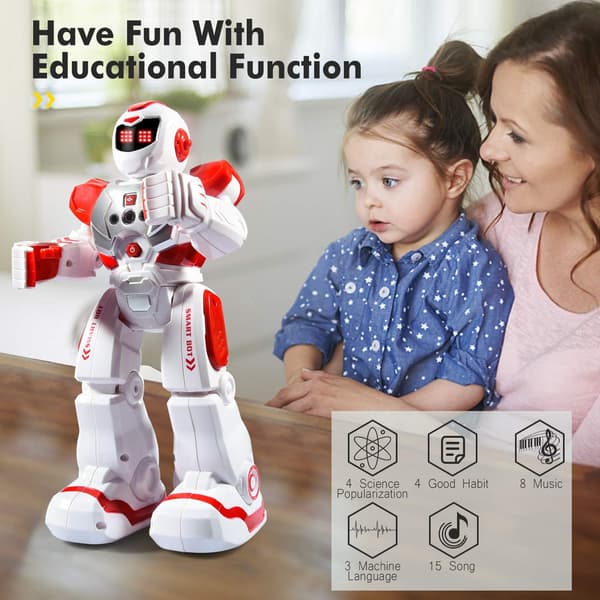Fjernstyrt robot for barn - Intelligent programmerbar robot med infrarød kontroller - Rød