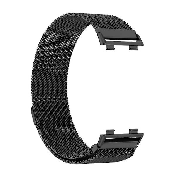 För Oppo Watch 2 46mm Milan Metal Watch Band Black