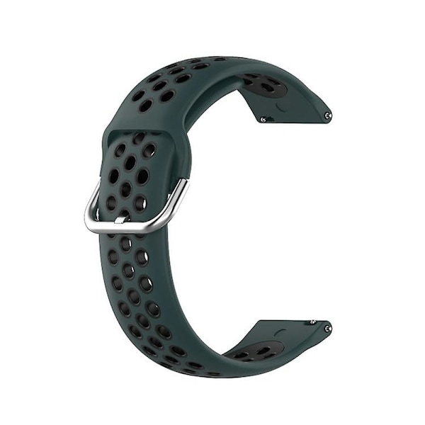 For Fitbit Versa 2 / Versa Lite / Blaze 23mm urheilukaksiväriset silikoniset rannekkeet Olive Green Black